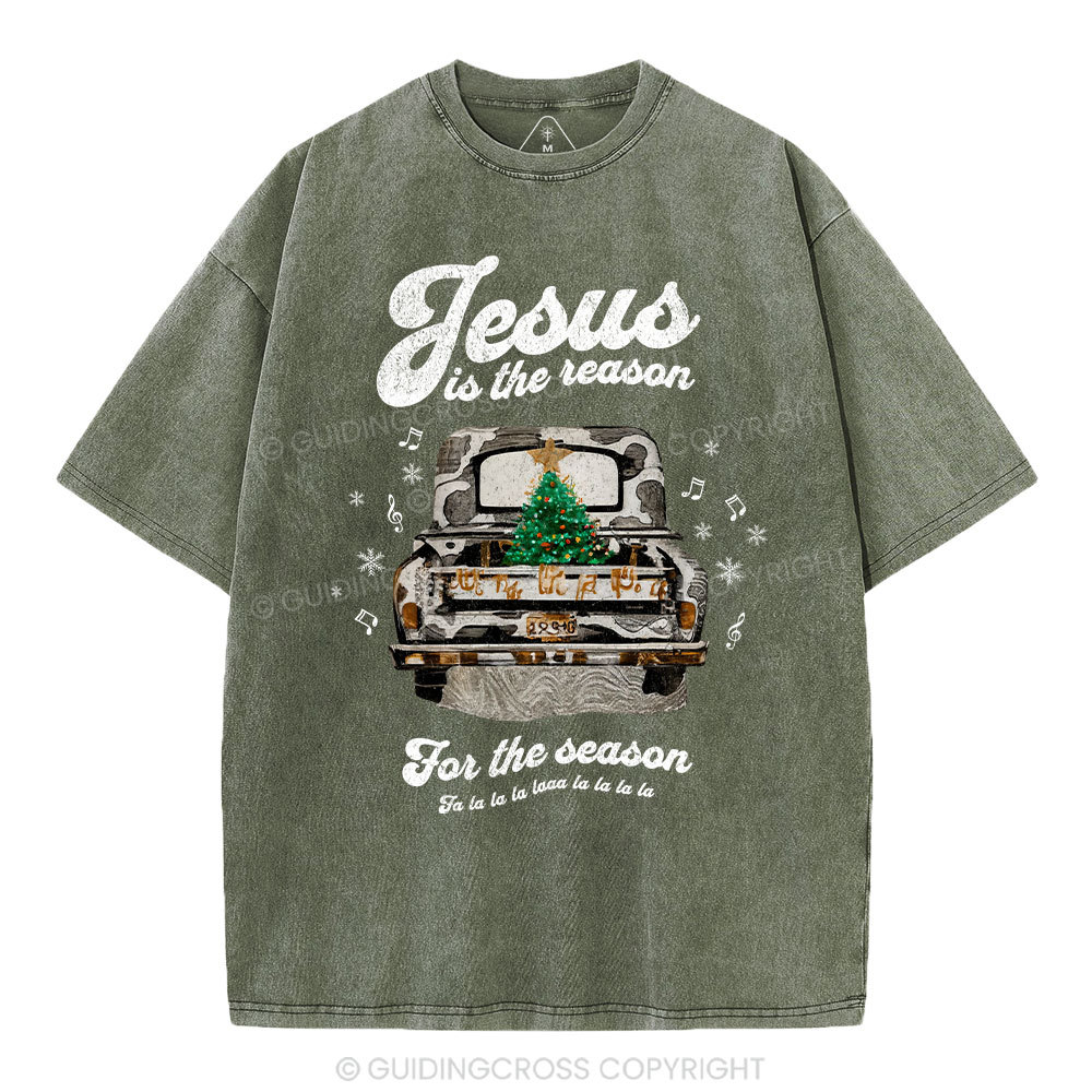 Jesus Is The Reason For The Season Chrisian Washed T-Shirt