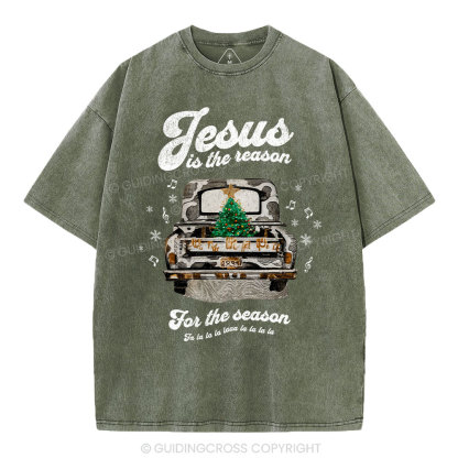 Jesus Is The Reason For The Season Chrisian Washed T-Shirt