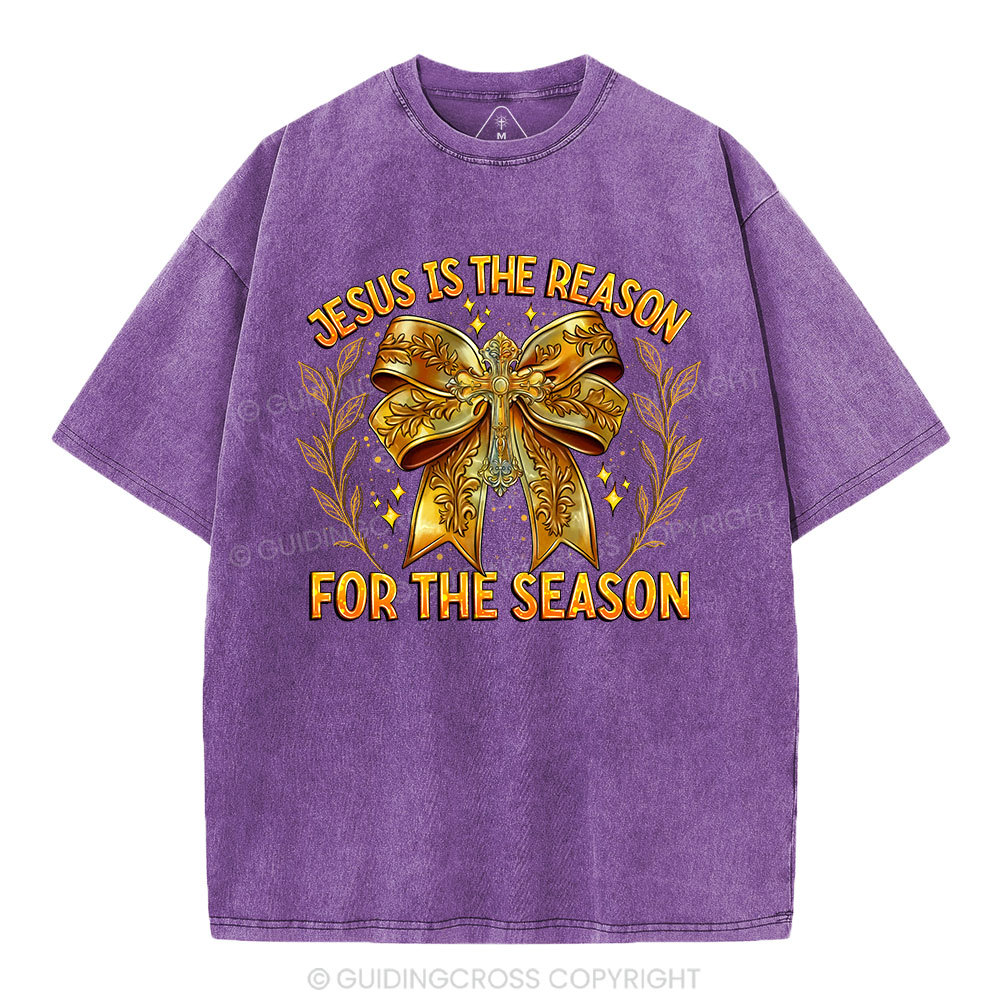 Jesus Is The Reason For The Season Chrisian Washed T-Shirt