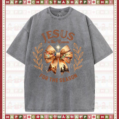 Jesus Is The Reason For The Season Chrisian Washed T-Shirt