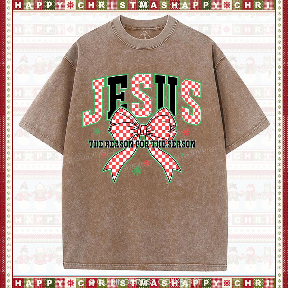 Jesus Is The Reason For The Season Chrisian Washed T-Shirt