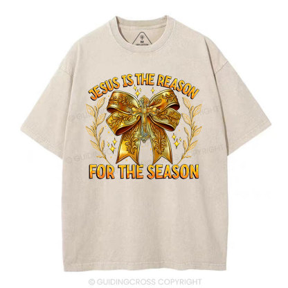 Jesus Is The Reason For The Season Chrisian Washed T-Shirt