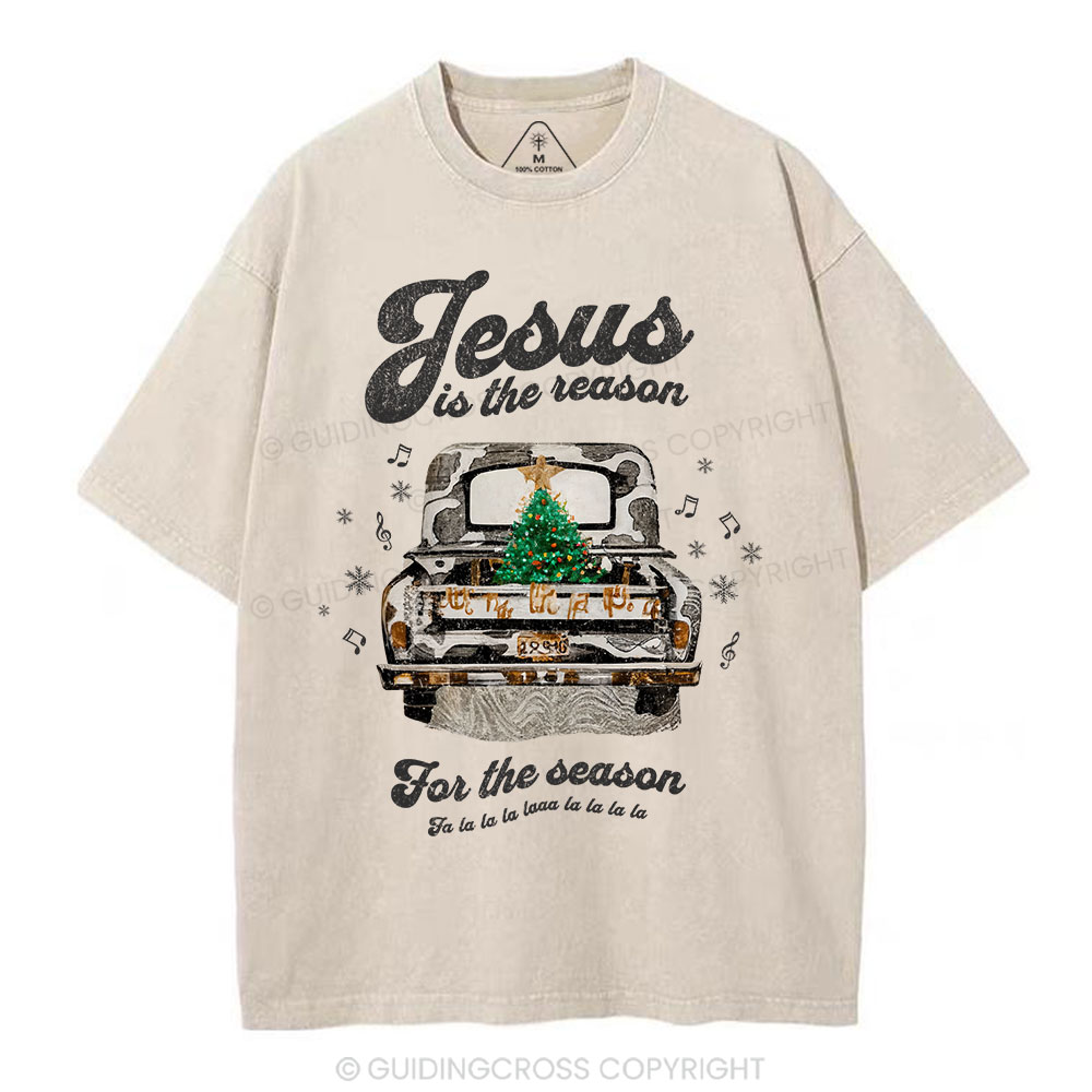 Jesus Is The Reason For The Season Chrisian Washed T-Shirt