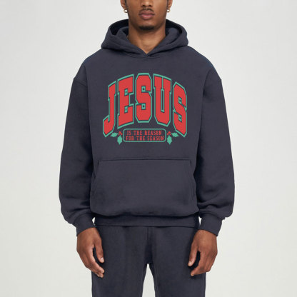 Jesus Is The Reason For The Season Christian Christmas Fleece Hoodie Set