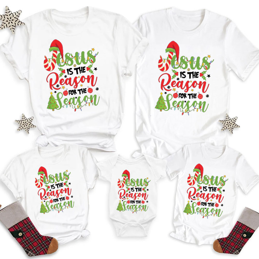 Jesus Is The Reason For The Season Christian Family Matching Shirts