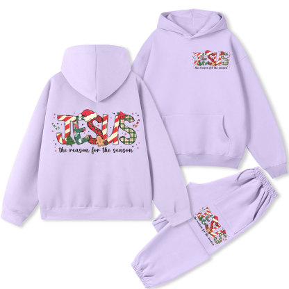 Jesus Is The Reason For The Season Christian Fleece Hoodie Set