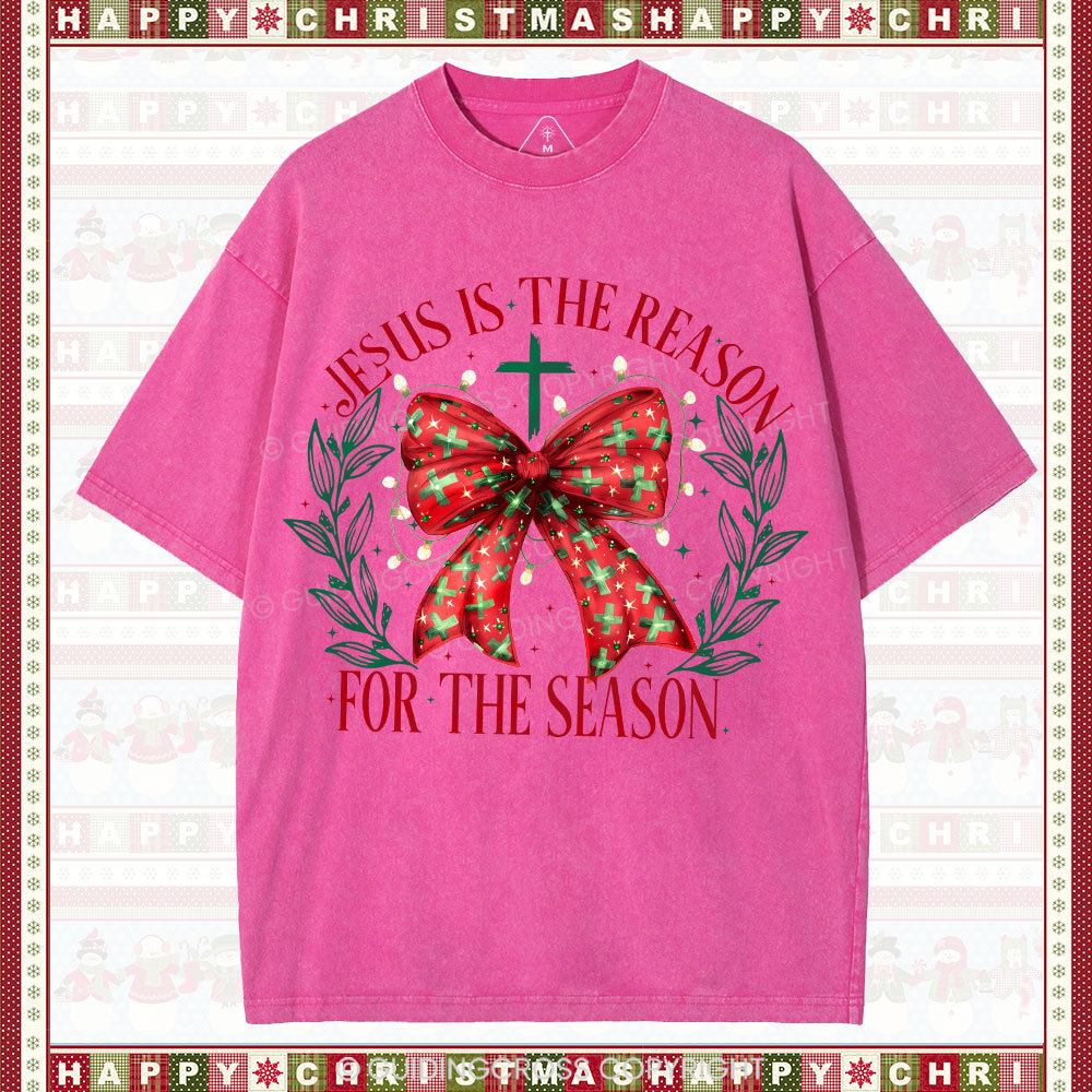 Jesus Is The Reason For The Season Christian Washed T-Shirt