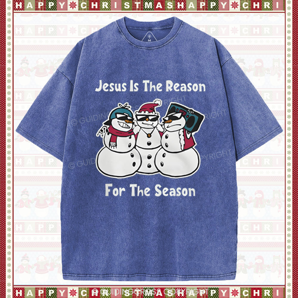 Jesus Is The Reason For The Season Christian Washed T-Shirt