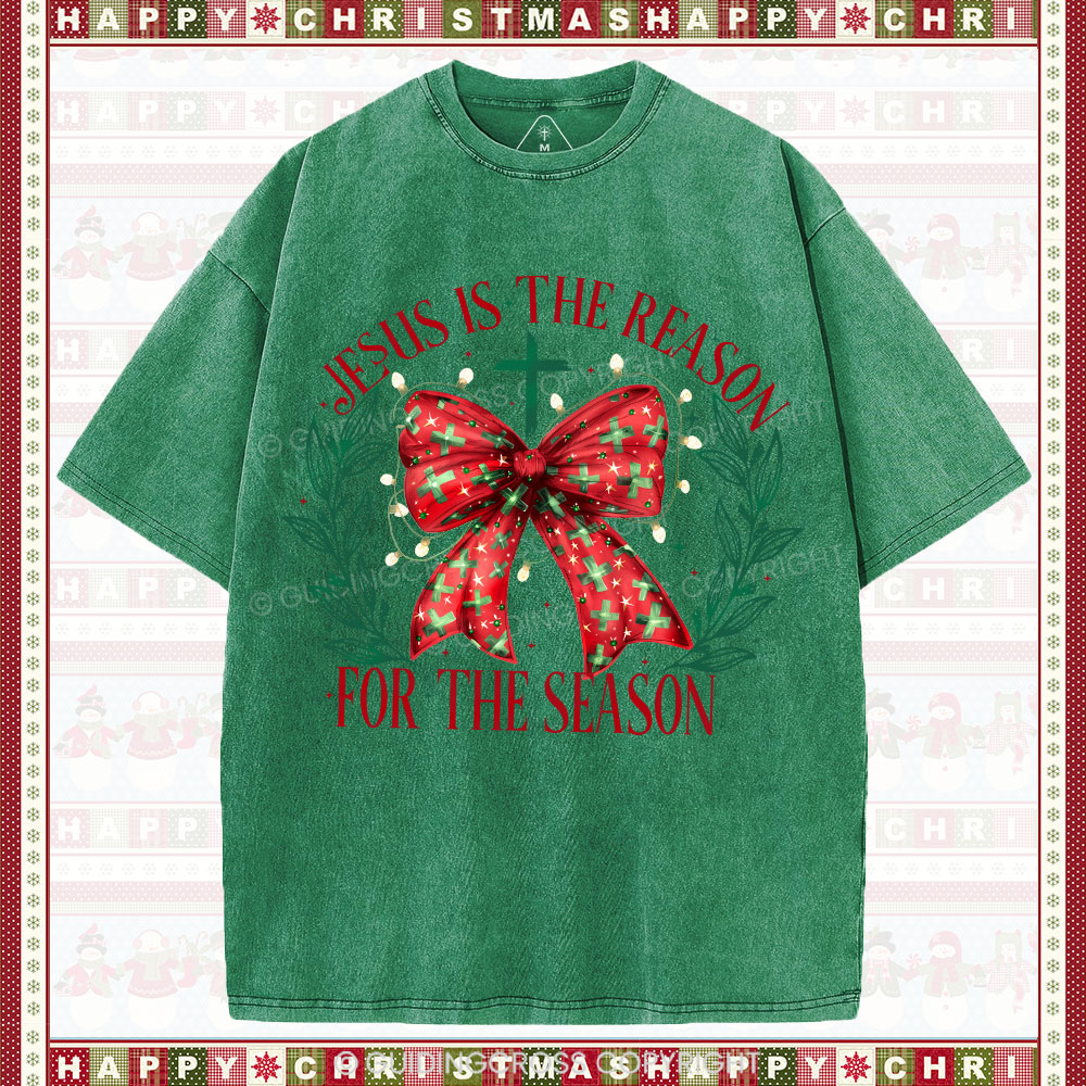 Jesus Is The Reason For The Season Christian Washed T-Shirt