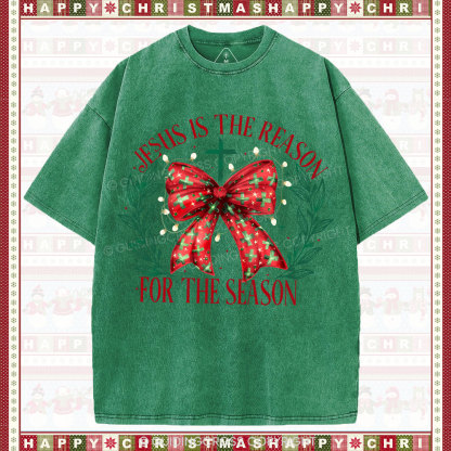 Jesus Is The Reason For The Season Christian Washed T-Shirt