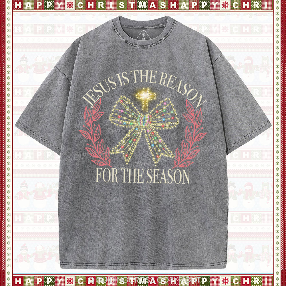 Jesus Is The Reason For The Season Christian Washed T-Shirt