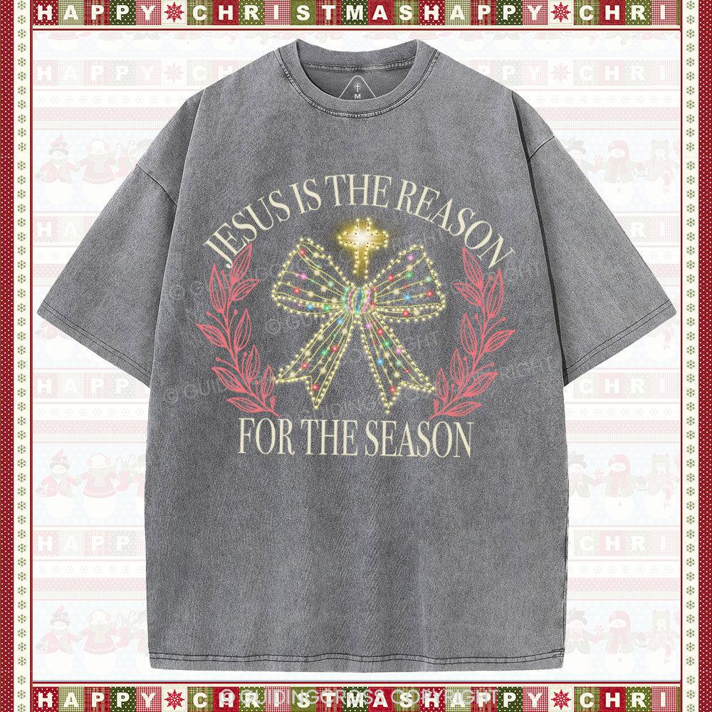 Jesus Is The Reason For The Season Christian Washed T-Shirt