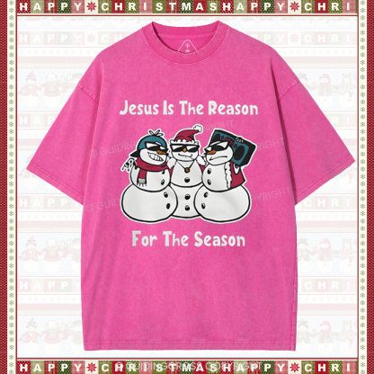 Jesus Is The Reason For The Season Christian Washed T-Shirt