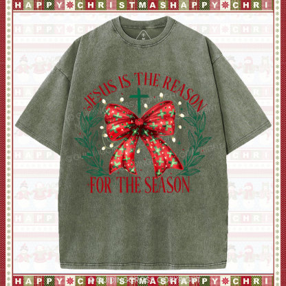 Jesus Is The Reason For The Season Christian Washed T-Shirt