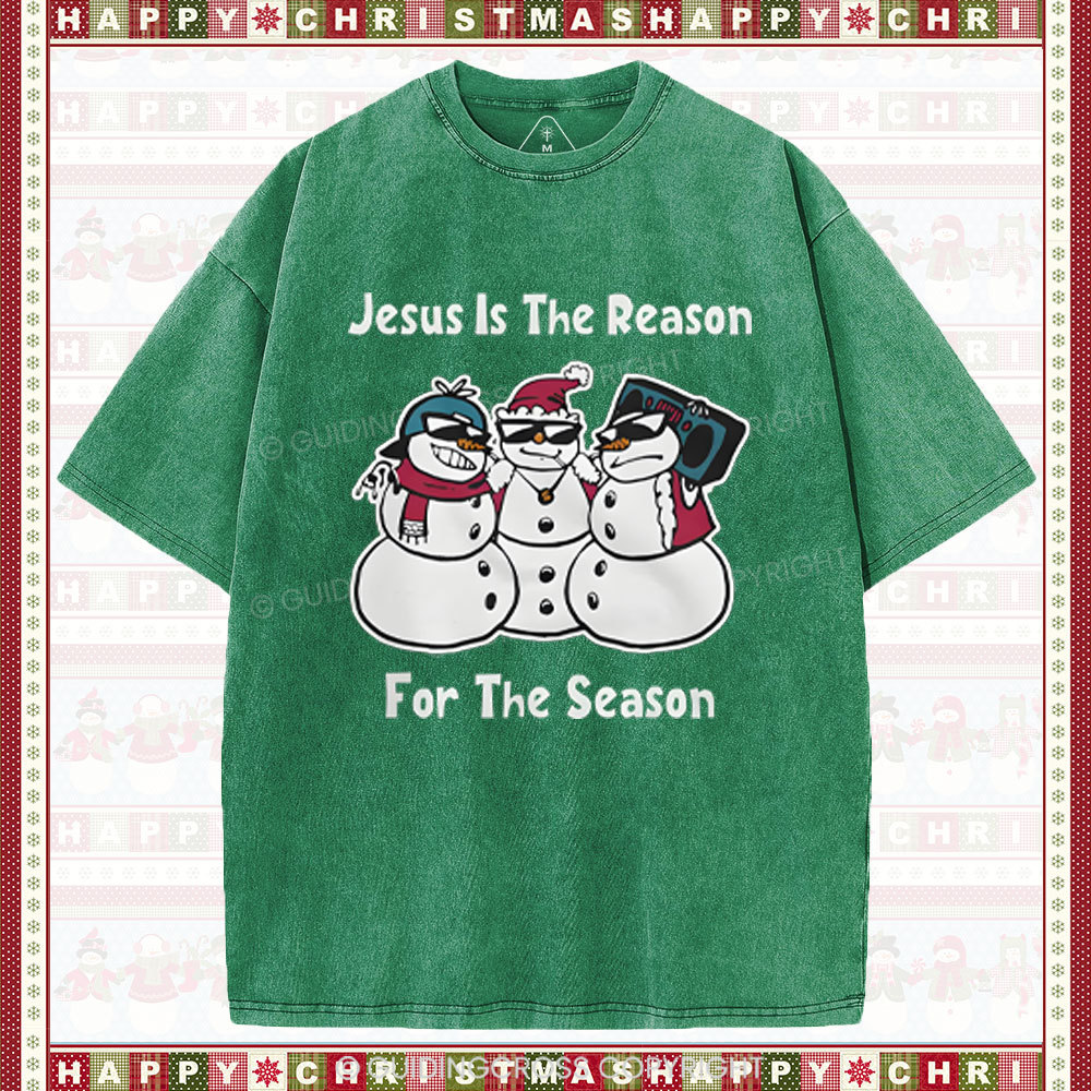 Jesus Is The Reason For The Season Christian Washed T-Shirt