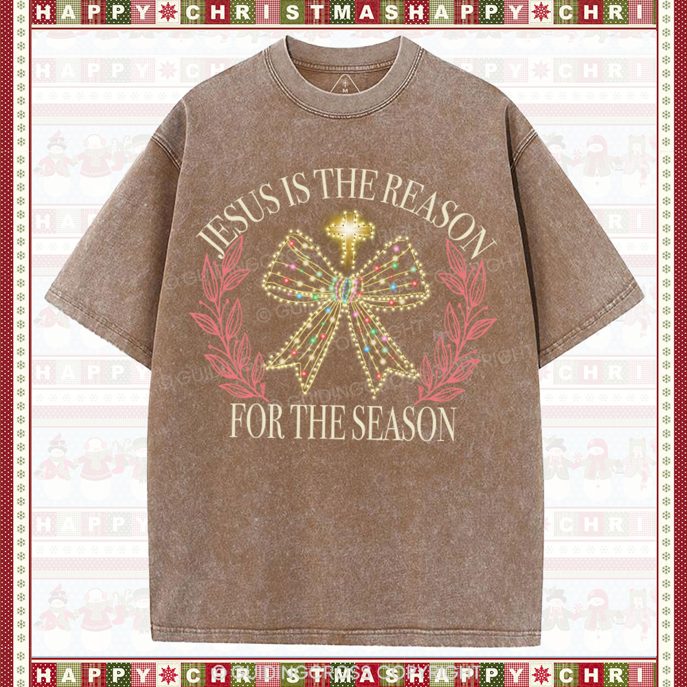 Jesus Is The Reason For The Season Christian Washed T-Shirt