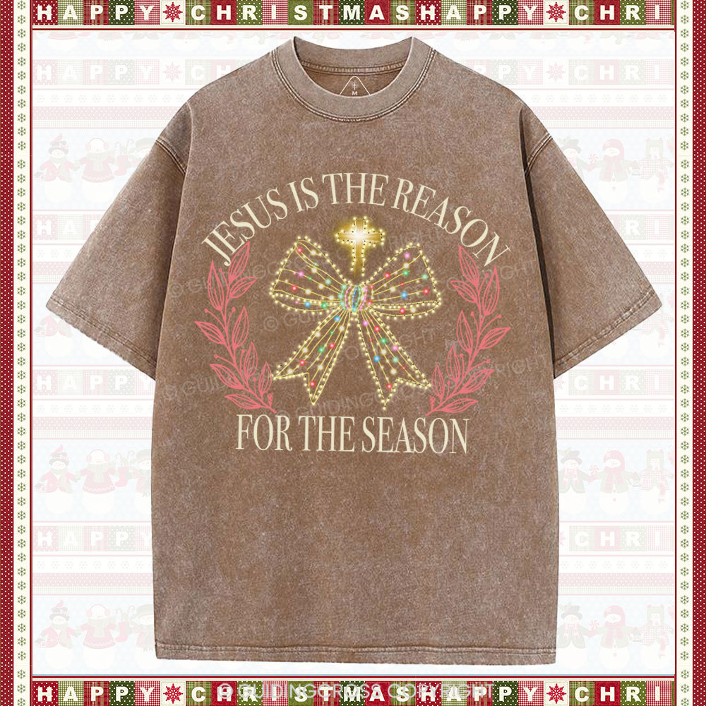 Jesus Is The Reason For The Season Christian Washed T-Shirt