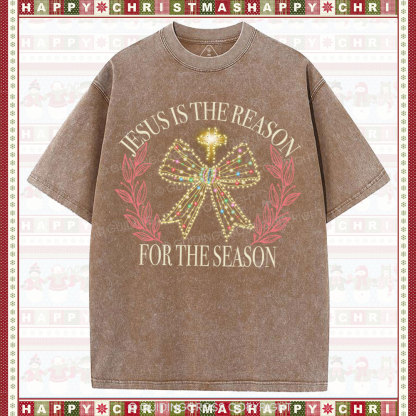 Jesus Is The Reason For The Season Christian Washed T-Shirt