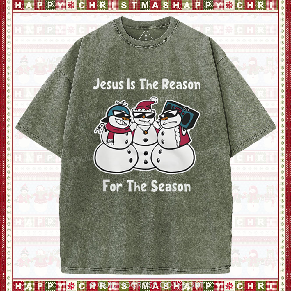 Jesus Is The Reason For The Season Christian Washed T-Shirt