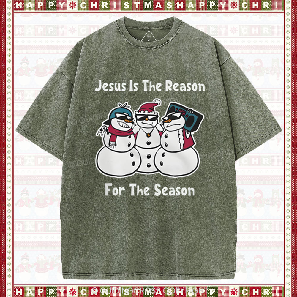 Jesus Is The Reason For The Season Christian Washed T-Shirt