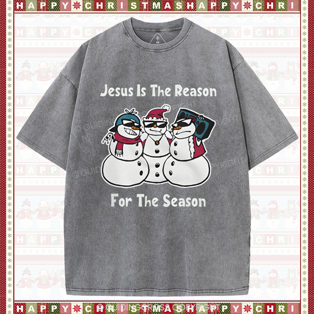 Jesus Is The Reason For The Season Christian Washed T-Shirt