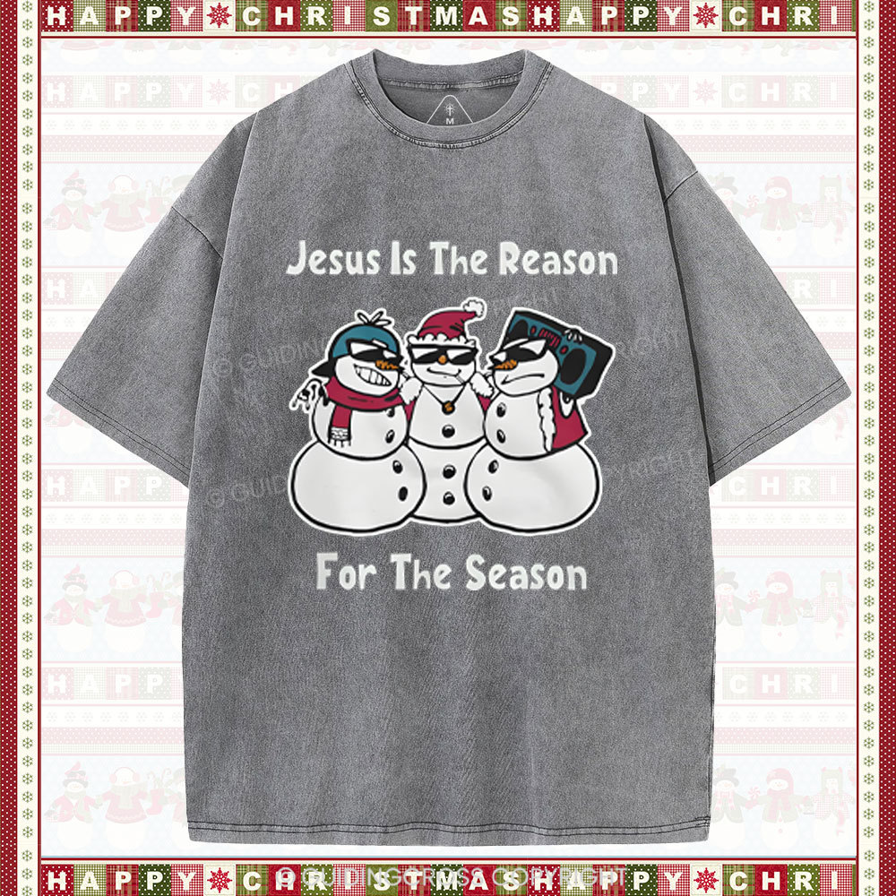 Jesus Is The Reason For The Season Christian Washed T-Shirt