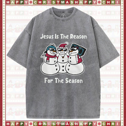 Jesus Is The Reason For The Season Christian Washed T-Shirt