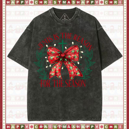 Jesus Is The Reason For The Season Christian Washed T-Shirt
