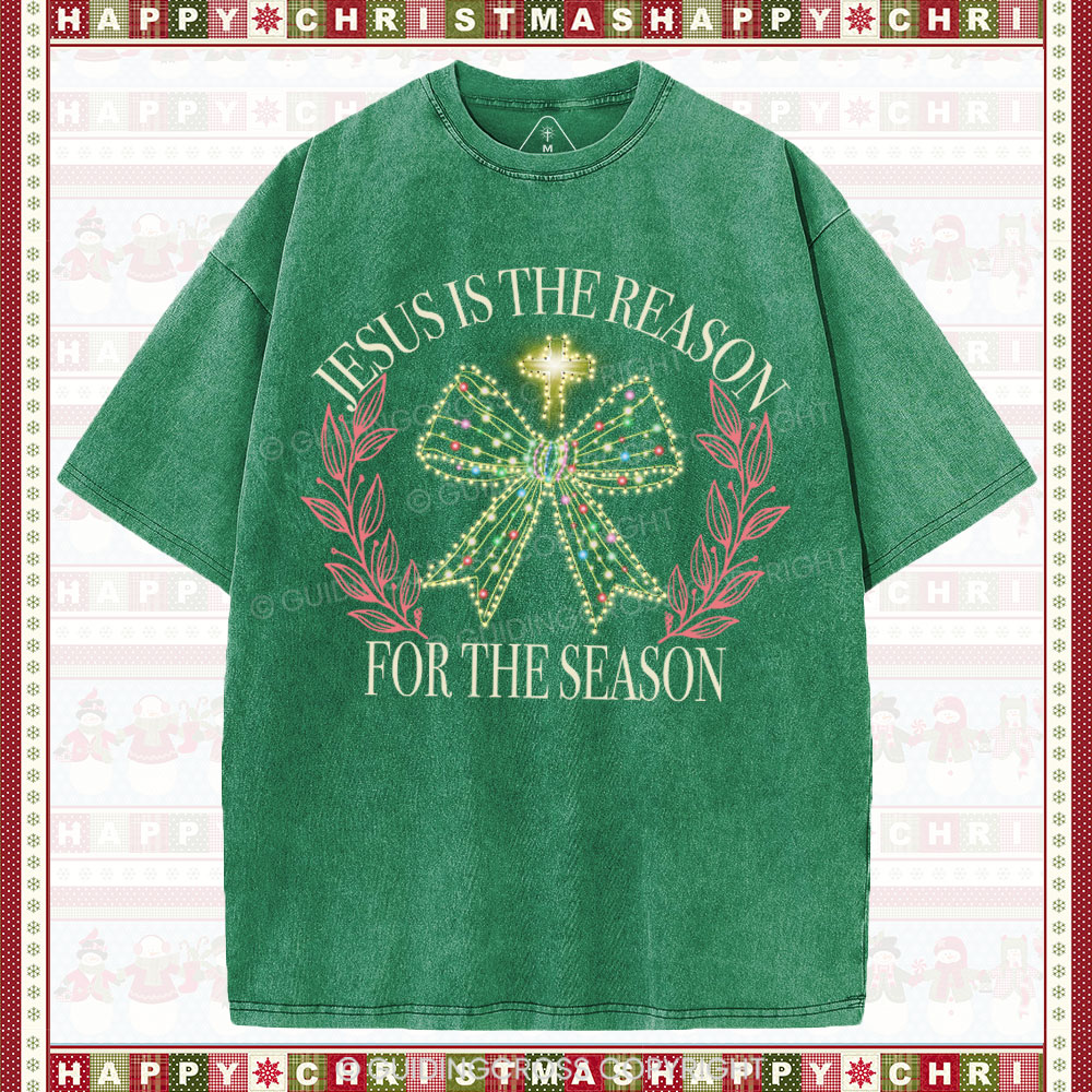 Jesus Is The Reason For The Season Christian Washed T-Shirt