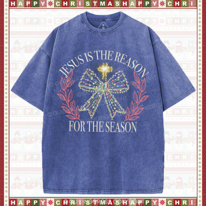 Jesus Is The Reason For The Season Christian Washed T-Shirt