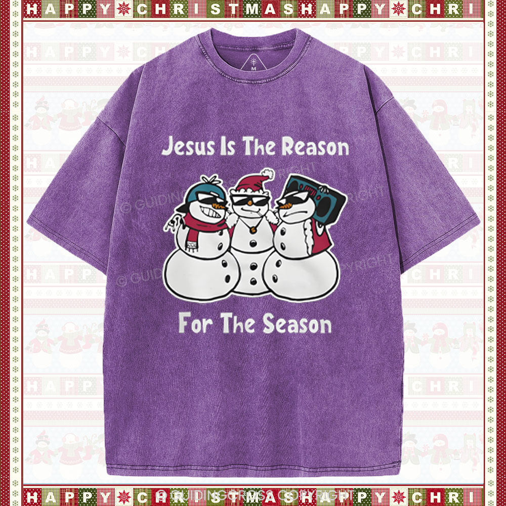 Jesus Is The Reason For The Season Christian Washed T-Shirt