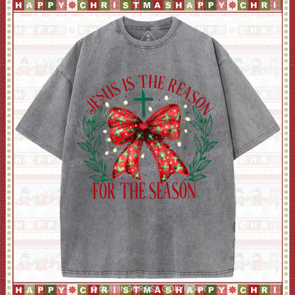 Jesus Is The Reason For The Season Christian Washed T-Shirt