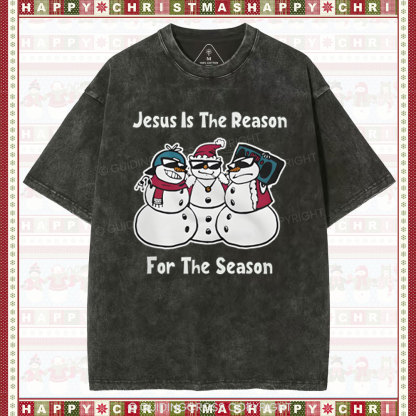 Jesus Is The Reason For The Season Christian Washed T-Shirt