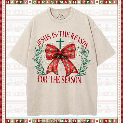 Jesus Is The Reason For The Season Christian Washed T-Shirt