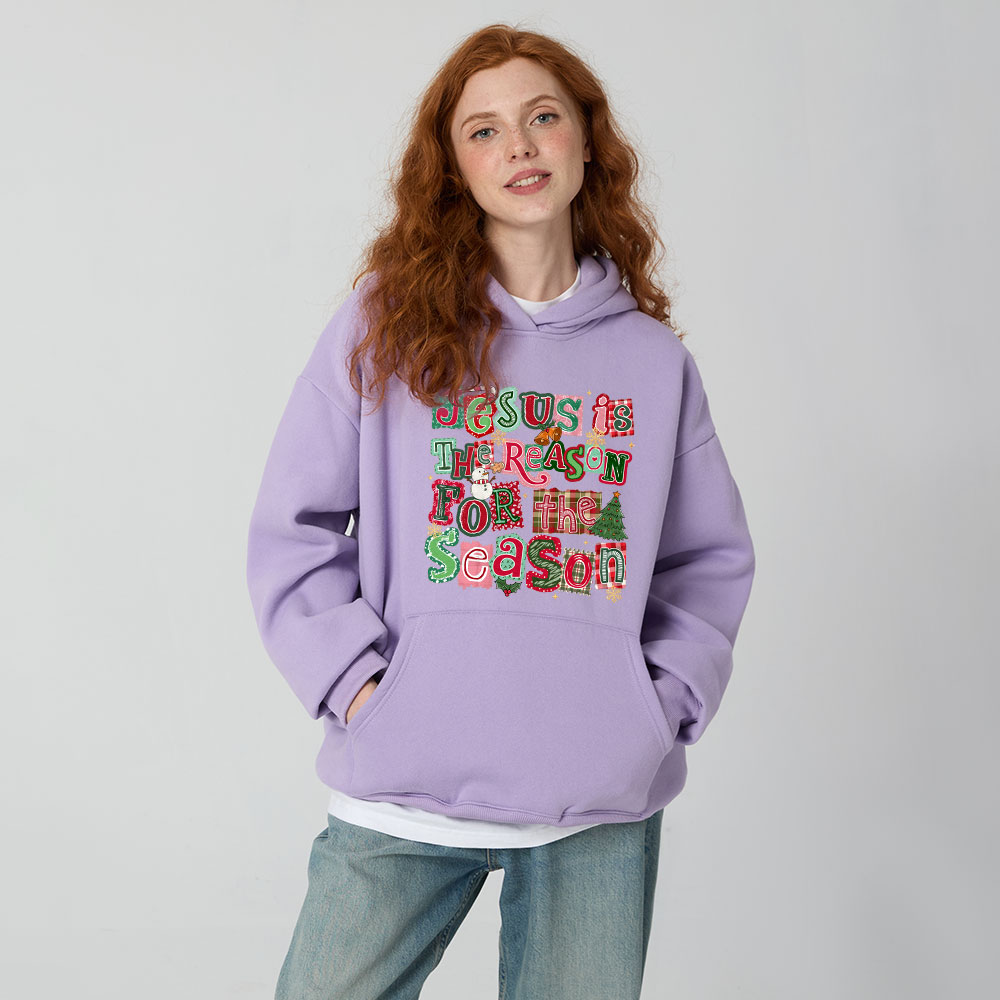 Jesus Is The Reason For The Season Christmas Christian Fleece Hoodie Set