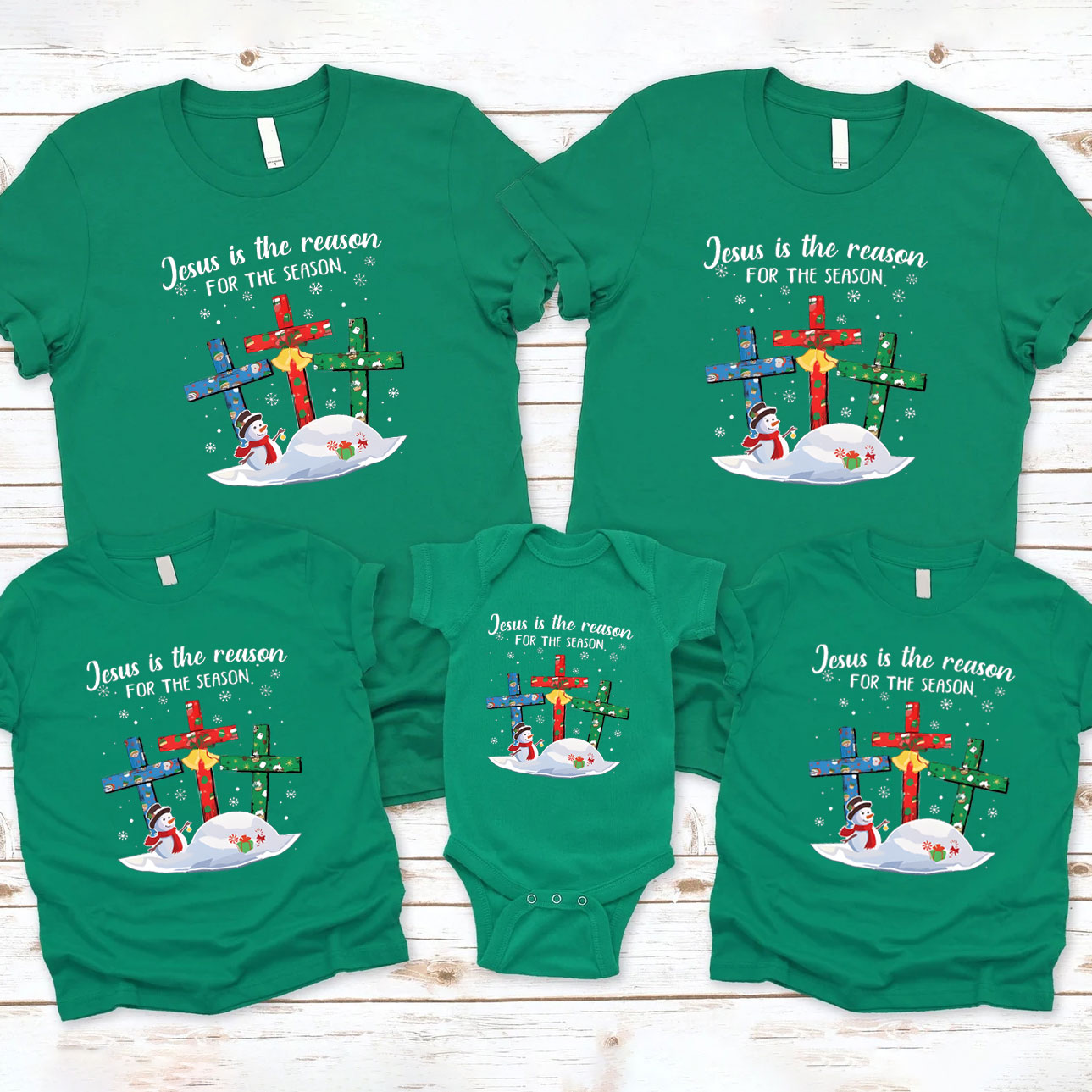 Jesus Is The Reason For The Season Christmas Family Matching Shirts