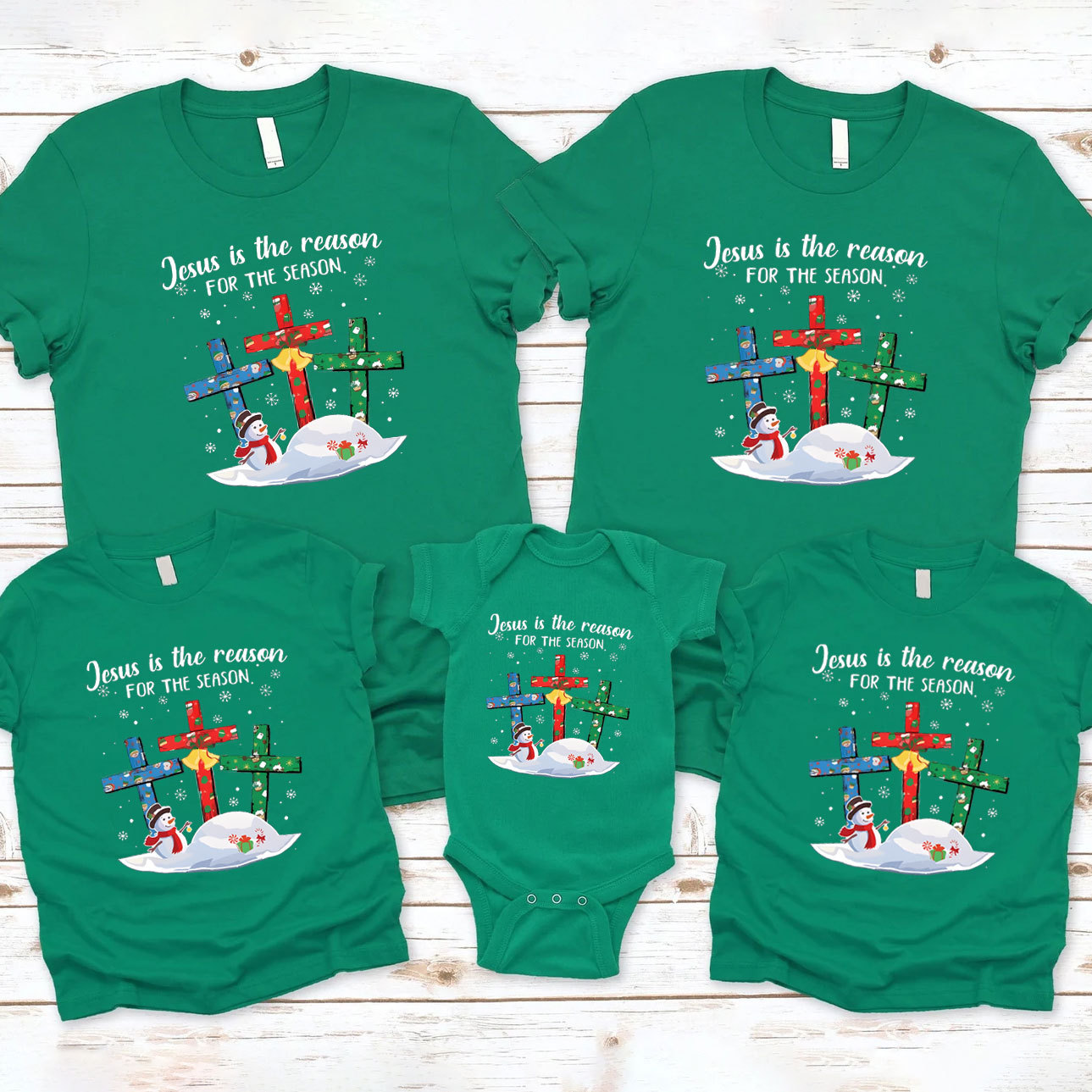 Jesus Is The Reason For The Season Christmas Family Matching Shirts
