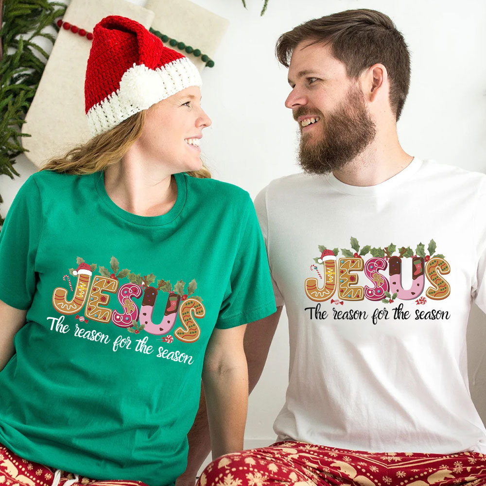 Jesus Is The Reason For The Season Gingerbread Christmas T-Shirt