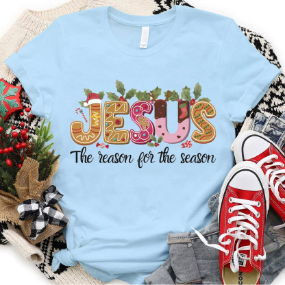 Jesus Is The Reason For The Season Gingerbread Christmas T-Shirt