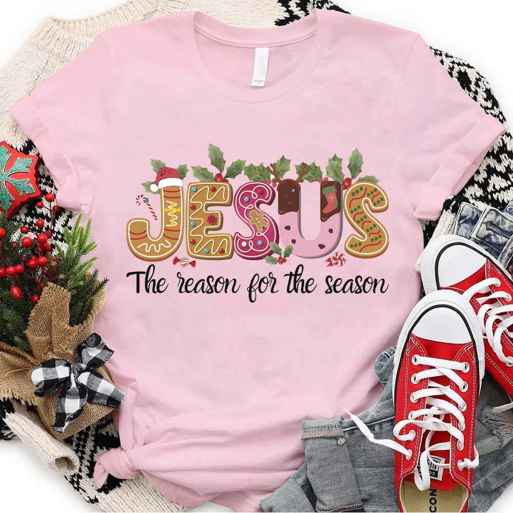 Jesus Is The Reason For The Season Gingerbread Christmas T-Shirt
