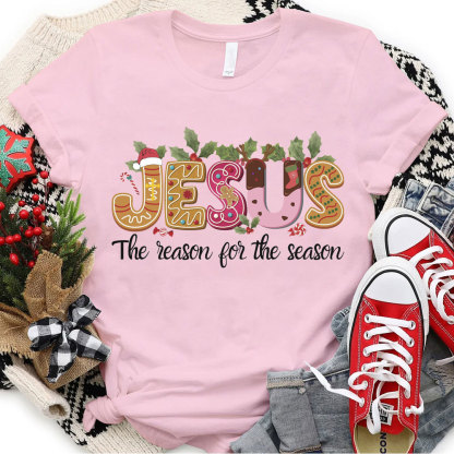 Jesus Is The Reason For The Season Gingerbread Christmas T-Shirt