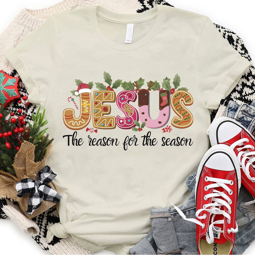 Jesus Is The Reason For The Season Gingerbread Christmas T-Shirt