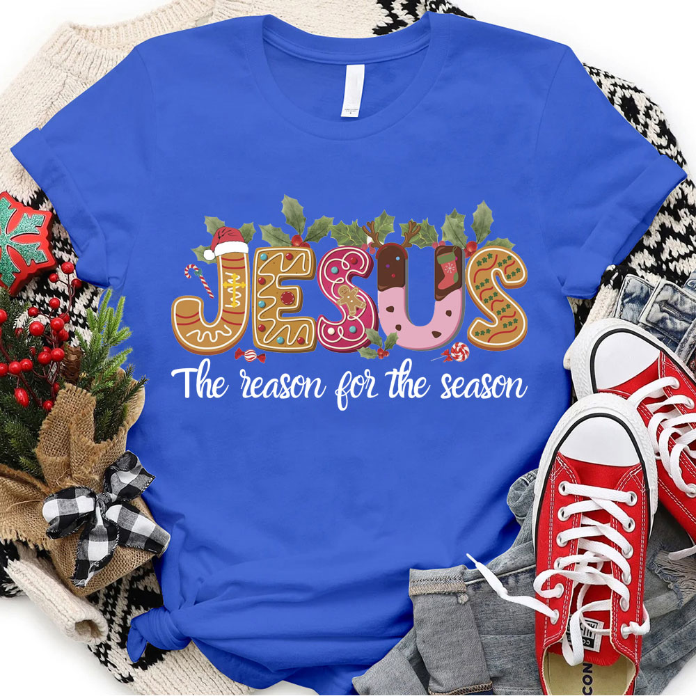 Jesus Is The Reason For The Season Gingerbread Christmas T-Shirt