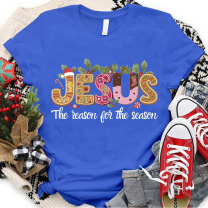 Jesus Is The Reason For The Season Gingerbread Christmas T-Shirt
