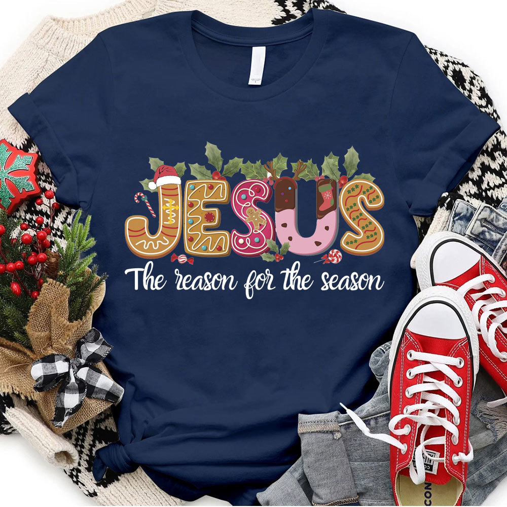 Jesus Is The Reason For The Season Gingerbread Christmas T-Shirt