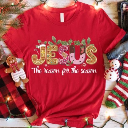 Jesus Is The Reason For The Season Gingerbread Christmas T-Shirt