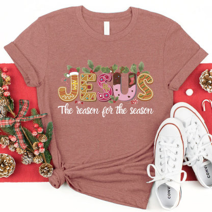 Jesus Is The Reason For The Season Gingerbread Christmas T-Shirt