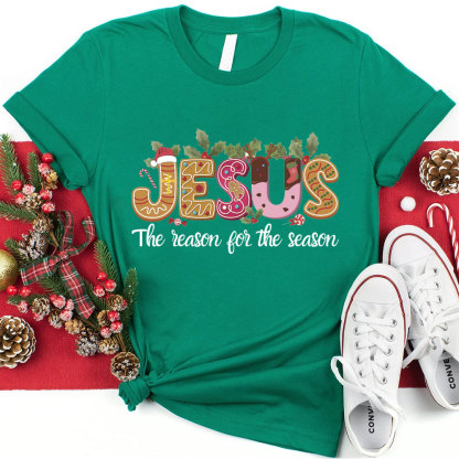 Jesus Is The Reason For The Season Gingerbread Christmas T-Shirt