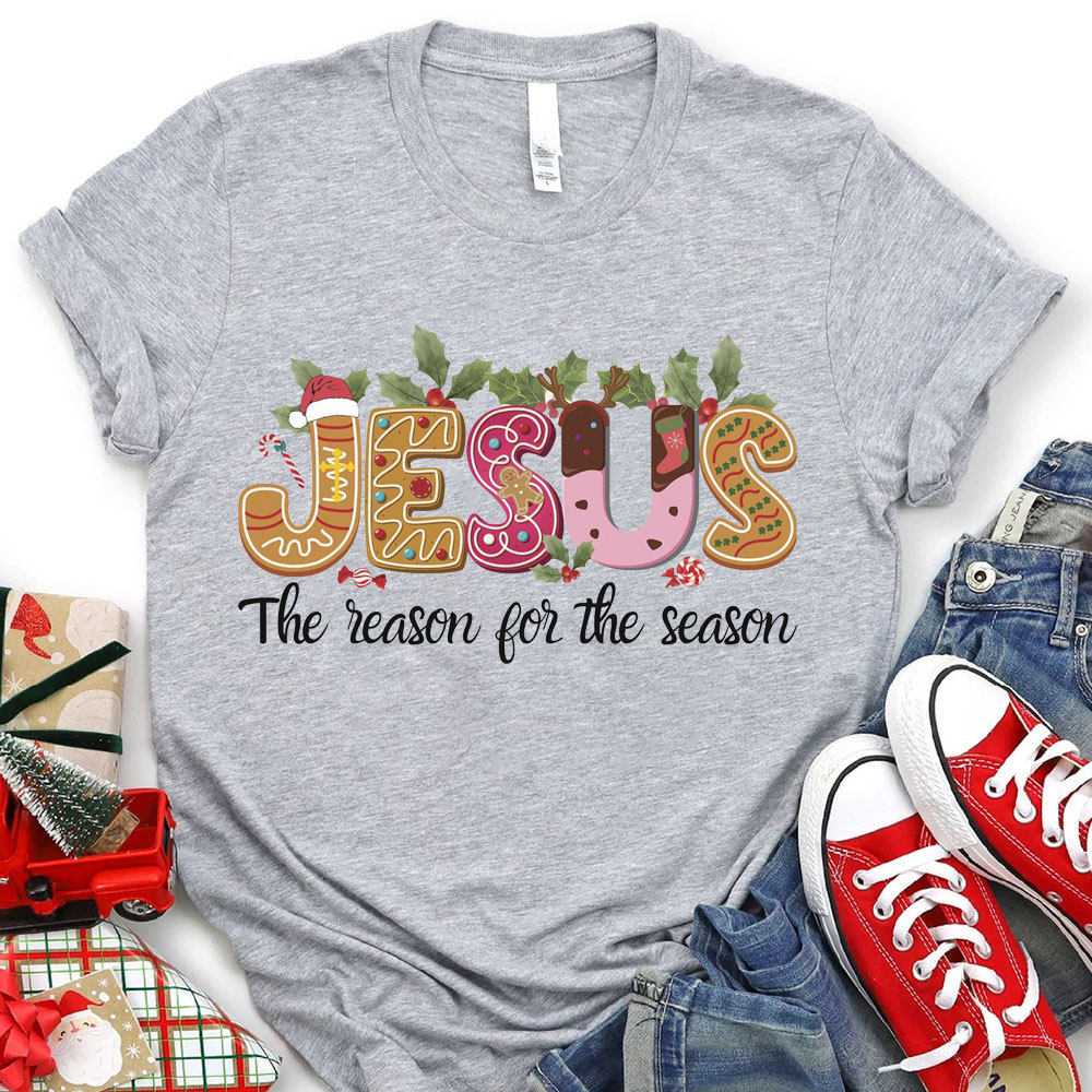 Jesus Is The Reason For The Season Gingerbread Christmas T-Shirt