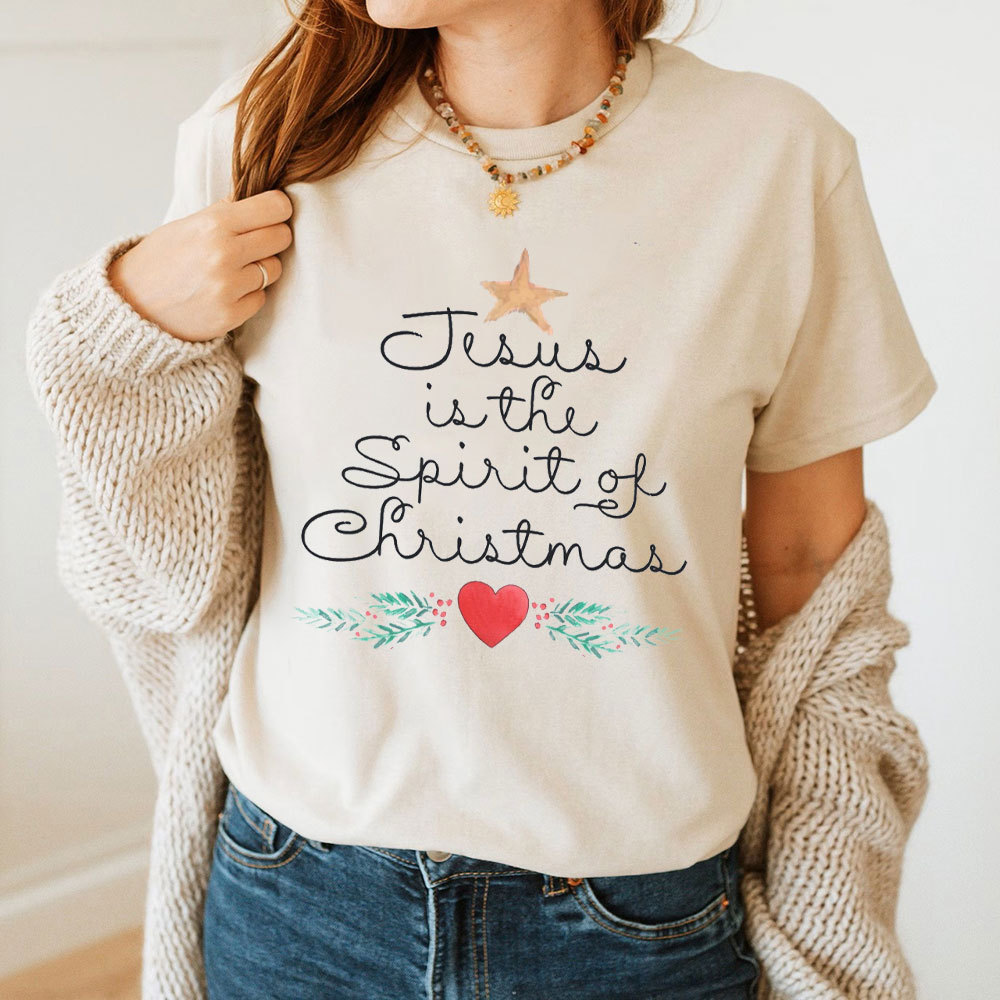 Jesus Is The Spirit Of The Christmas Christian T-Shirt